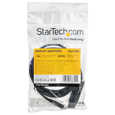 Startech USB-C to DP 1.4 2M Bi-directional - Afbeelding 3
