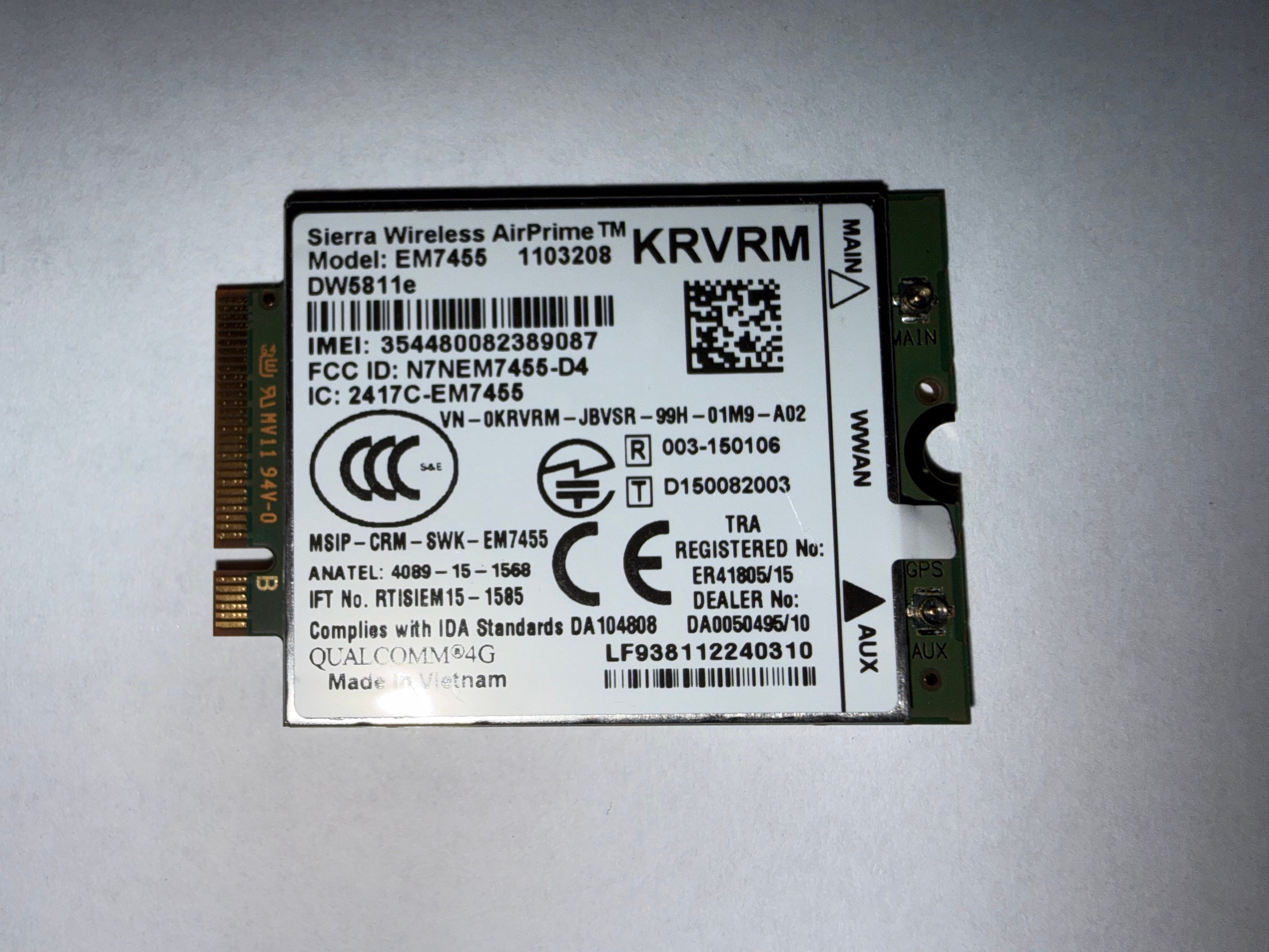 Sierra Wireless Airprime KRVRM - DW5811e - EM7455