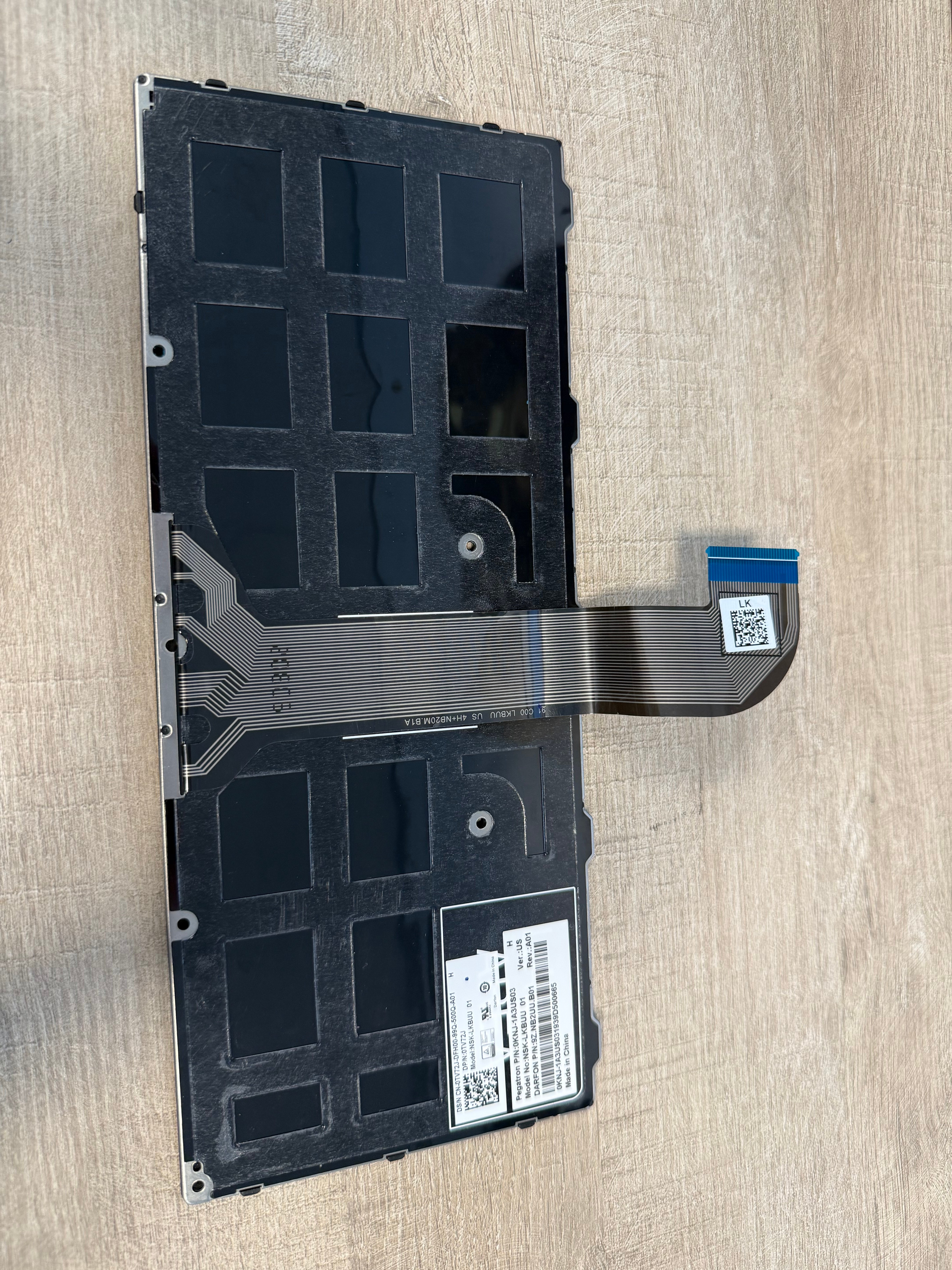 Dell Latitude Rugged QWERTY US Keyboard (5404 / 5414 / 5420 / 5424 / 7424) 0TV72J Non-Backlit - Afbeelding 2