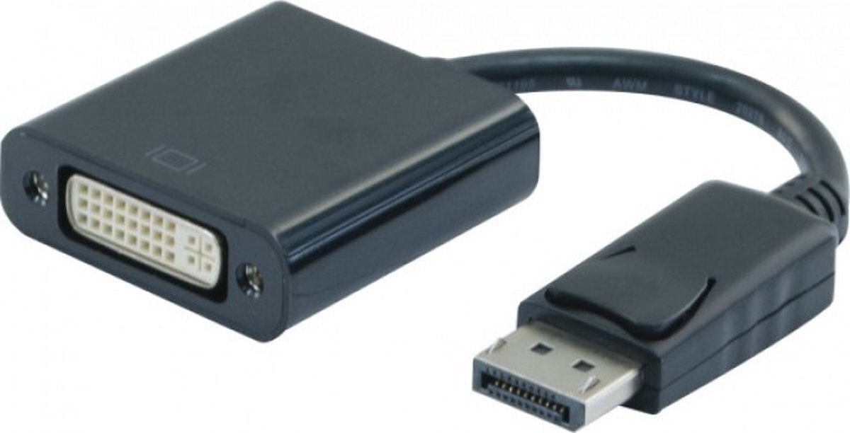 DisplayPort (M)/DVI (F) cable 20cm - Afbeelding 1